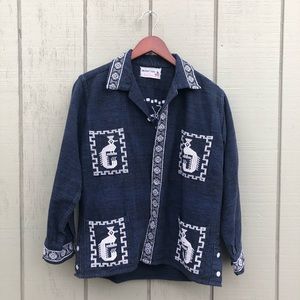 Vintage embroidered work coat